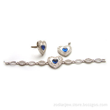 925 Sterling Silver Set with Semi-Precious Stone